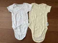ユニクロ　ボディスーツ　半袖　コットン　２枚セット　90