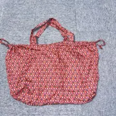 ロペピクニック　赤い小花柄 エコバッグ 収納ポーチつき（本体）