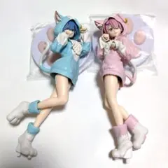 リゼロ レム ラム もふもふパック フィギュア 2体　箱なし中身のみのサムネイル