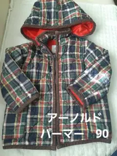 安心のメルカリ便発送★アーノルドパーマー　チェックダウン　サイズ90　★美品★