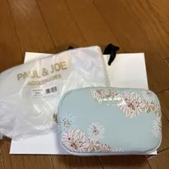 新品☆PAUL & JOE 花柄ポーチ 水色