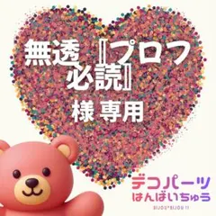 無透〚プロフ必読〛様　専用ページ