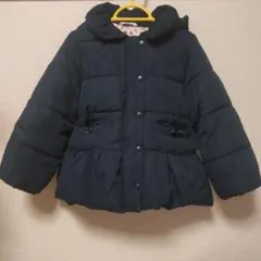 キッズ用 ネイビー ダウンコート フード付き