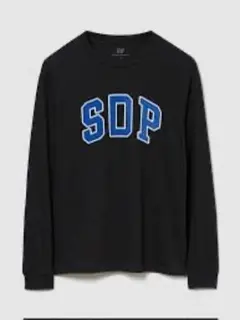 【L】GAP x SDP アーチロゴ ロングスリーブTシャツ ロンT ブラック