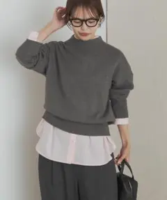 URBAN RESEARCH DOORS 蓄熱 ボトルネックKNITプルオーバー