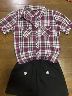 Rote Rose 半袖シャツスカートワンピース