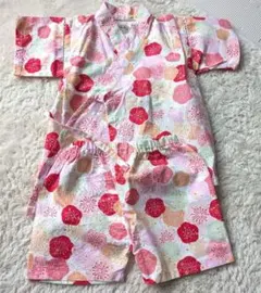 甚平 女の子 90 花柄 上下セット 夏祭り