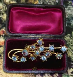 ヴィンテージ 1960s 英国製 オーロラ ラインストーン 花束 ブローチ