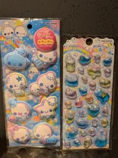 ち*ぇ様 ぷくぷくあわわちゃん　もっちりシール　アクアメロウ　2種