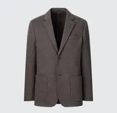 コンフォート2Bジャケット（ガンクラブチェック）ダークブラウンUNIQLO