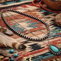 ターコイズ ネックレス メンズ アメカジ インディアンジュエリー 重ね付け