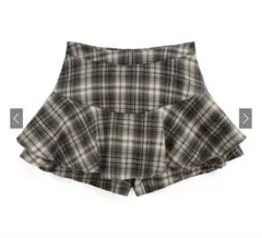 チェック柄フリルキュロット