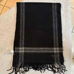 Paul Smith マフラー ブラック　カシミア55 % クリーニング済