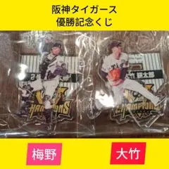 阪神タイガース 優勝記念くじ アクスタ 梅野・大竹
