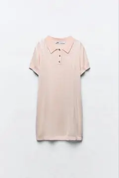 ZARA スパンコール　ニット　ミニポロワンピース
