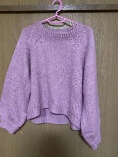 earth music&ecology 薄紫 ニットセーター 長袖