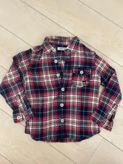 DOUBLE.B ミキハウス チェック柄 長袖シャツ 110サイズ