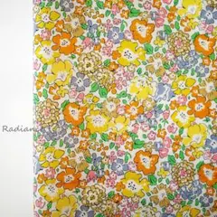 リバティ15.ミシェル リバティプリントタナローン はぎれ布 生地 黄色