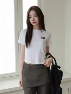 Muah Muah ムアムア ハート クロップドTシャツ