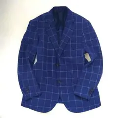 ICHITEKI テーラードジャケット春夏 ウール メッシュ アンコン ネイビー