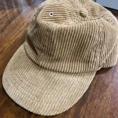 ベージュ コーデュロイ キャップ　子供