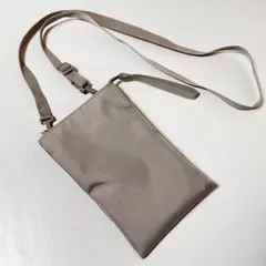 無印良品　ポーチとしても使える　撥水ミニサコッシュ　ライトベージュ