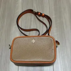 未使用TORY BURCH レザーショルダー お財布ポシェット ブラウン 茶 