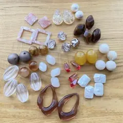 ニュアンスカラー ビーズ まとめ売り ハンドメイド素材 ピアス イヤリング 材料