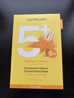 numbuzin No.5 グルタチオンビタミンC マスク 5枚入り