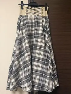 ROYAL PARTY フレアスカート グレーチェック柄