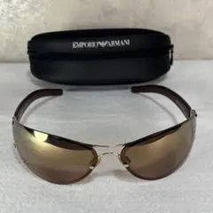EMPORIO ARMANI サングラス ブラウン系 メタルフレーム ケース付のサムネイル
