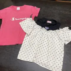 チャンピオンTシャツ　重ね着風トップス　140センチ　セット