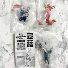 ②ズートピア2 ゆらゆらつながるマスコット 全4種 コンプリートセット