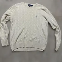 ポロラルフローレンケーブルニットコットンセーター