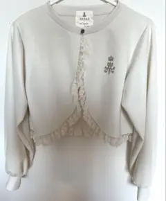 しまむら 青木美沙子 二ナス コラボ ボレロ カーディガン レース アイボリー