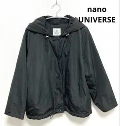 nano universe　ナノユニ　ナイロンジャケット　３６　黒ブラック　Sのサムネイル