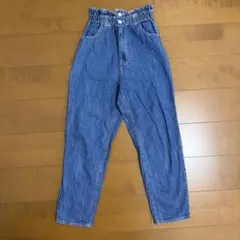 WEGO ウエストゴムデニム　Sサイズ　レディース　ブルー　ハイウエスト