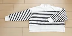 ホワイト/ネイビー　ボーダー長袖ニット　ロペピクニック　難あり