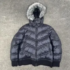 美品 オールドユニクロ プレミアムダウンジャケット ファー 黒 y2k 00s