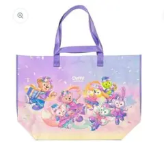 香港ディズニーランド 20周年 ダッフィー&フレンズ ショッピングバッグ Lのサムネイル