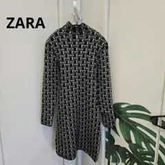 ZARA 幾何学模様 ニット冬ワンピース