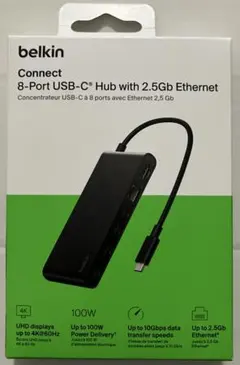 【新品】Belkin USB-C 8-IN-1 マルチポート ハブ2.5Gbps