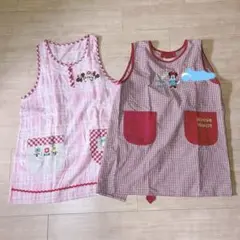 ミッキーミニーのエプロン2枚　保育士・介護士さんにおすすめ