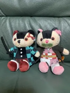 鬼滅の刃　ねずこキャットと炭治郎ベアのぬいぐるみマスコットキーチェーンまとめ