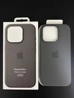 【美品】iPhone 16 Pro MagSafe対応シリコンケース グレー