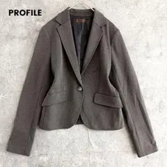 日本製✨️PROFILE　プロフィール　テーラードジャケット　ダークグレー　M