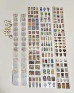 (62)おすそ分け シール 食べ物 飲み物 スイーツ パッケージ 韓国