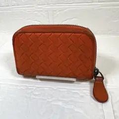 ボッテガヴェネタ 小銭入れ コインケース イントレチャート オレンジレザー