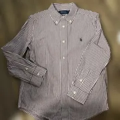 【美品】Polo Ralph Lauren ストライプ長袖シャツ 130