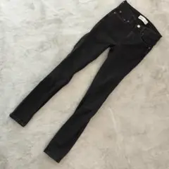 ZARA ストレッチスキニーデニム ブラック EUR34 S パンツ